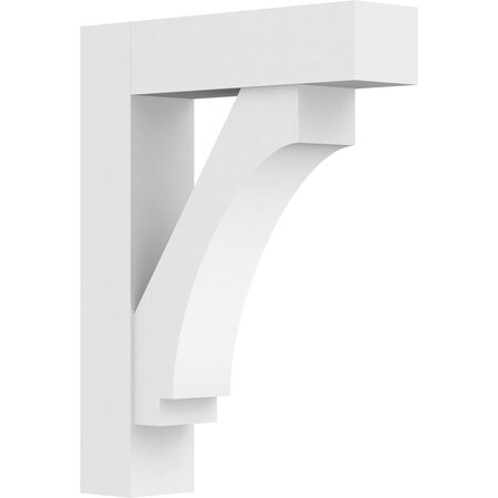 Ekena Millwork Standard Imperial Architectural Grade PVC Bracket With Block Ends, 5"W x 20"D x 26"H BKTP05X20X26IMP05